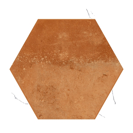 Apollo Tile Aureole 8.66 in. x 9.84 in. Matte Terra Mauve and White Porcelain Hexagon Wall and Floor Tile (8.07 sq ft/case) - 18 Sheets APLENC88COTA